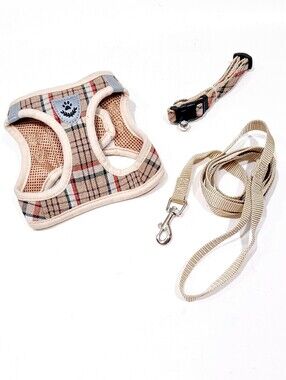 PUPTECK Adjustable Dog Harness, Collar & Leash Set Step In No Pull Pet Harness